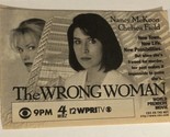 The Wrong Woman TV Guide Print Ad Nancy McKeon Chelsea Field TPA7 - £4.66 GBP