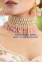 VeroniQ Trends-High Quality Kundan Choker Necklace with Quartz Beads-Bridal - £86.56 GBP