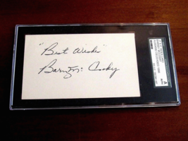 BARNEY MCCOSKY BEST WISHES TIGERS A&#39;S SIGNED AUTO VINTAGE INDEX CARD SGC... - $49.49