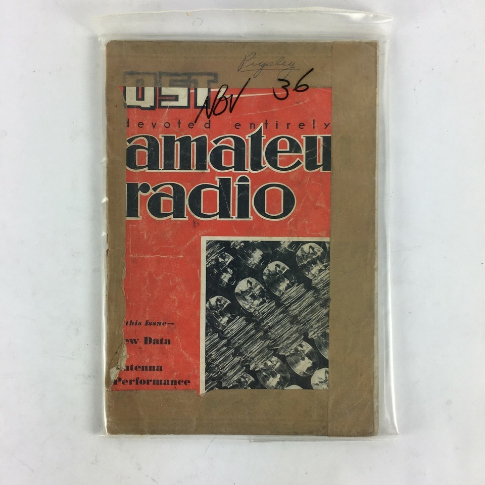 November 1936 QST devoted entirely to Amateur Radio New Data Antenna Per... - $8.90