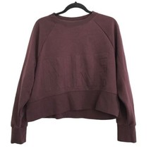 NIKE Womens Sweatshirt Burgundy VERSA Long Sleeve Training Top Pullover ... - £11.47 GBP