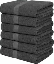 6 Pack Utopia Towels Cotton Bath Towels 24x48 Pool Gym Gray Towels - £46.76 GBP