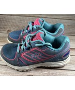 FILA Size 1 Girls Kids Shoes Grey Pink Blue Sneakers - $185.84 MXN