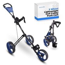 SereneLife SLGZX9 3-Wheel Golf Push Cart - Lightweight Foldable - $93.60