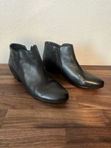 Sam Edelman Petty Black Pebbled Leather Zip Ankle Bootie Boots Women&#39;s S... - £19.65 GBP
