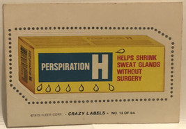 Vintage Perspiration H Crazy Labels 1979 Used Plastic Bags Wacky - $3.95