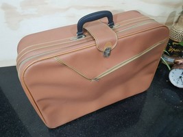 Boutique JAPAN MCM Retro Suitcase Vintage Salmon Travel Bag Luggage 45x32x15cm - £35.59 GBP