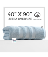 Extra Large Bath Towel-Oversized Ultra Bath Sheet-100% Cotton - LIGHT BL... - $54.86 CAD