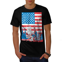 Wellcoda Flag America New York USA Mens T-shirt, NY Graphic Design Print... - $18.61+