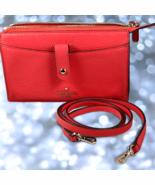Kate Spade Coral/Peach Crossbody Wallet Purse Handbag Pebbled Leather NWOT - €71,41 EUR