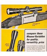 1968 Weaver Scopes Gun Accessory Model V4.5 V7 V8 Advertisement Hunting ... - $456.12 MXN