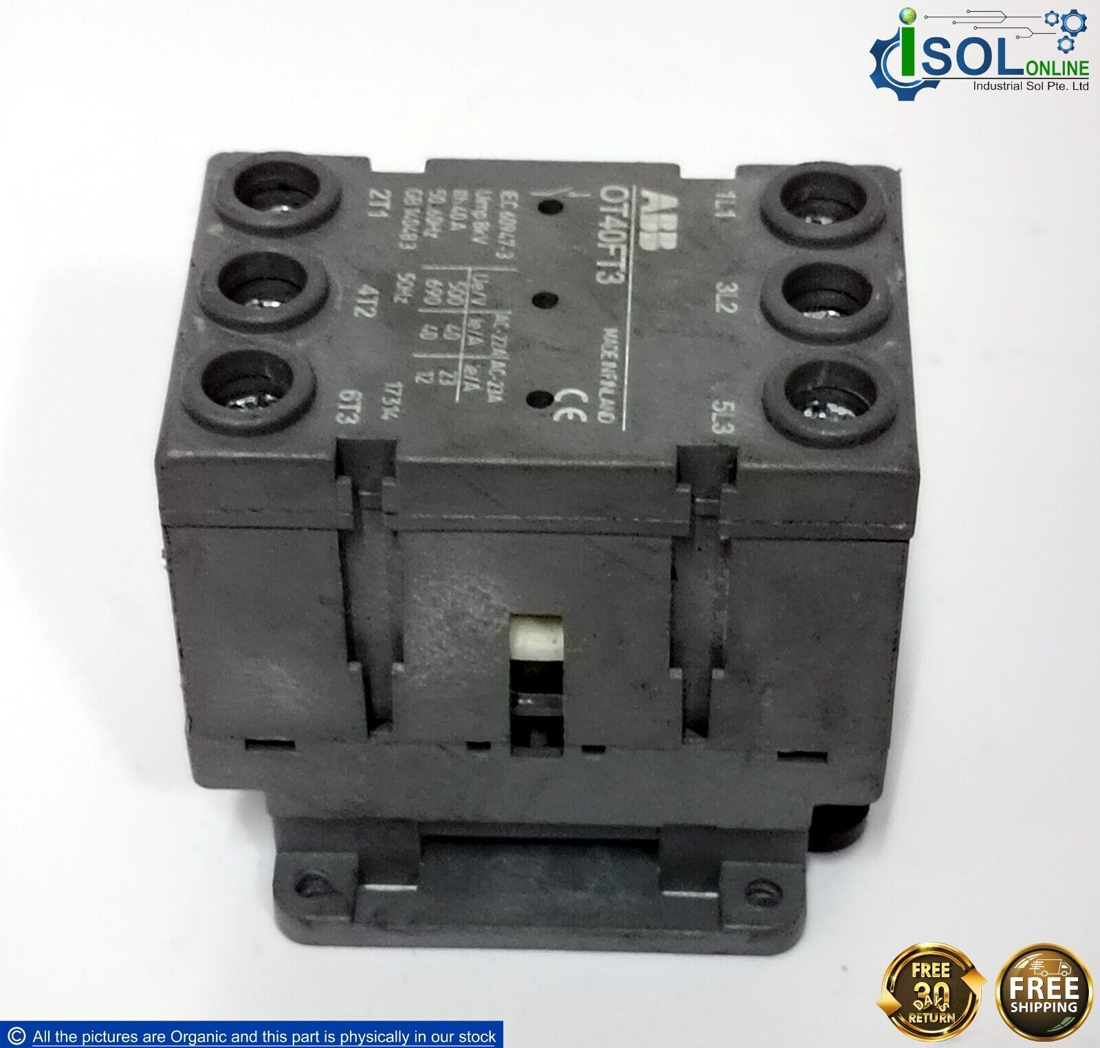 ABB OT40FT3 3-Pole Switch-Disconnector 40A 600VAC Non-Fused Disconnect S... - $88.00