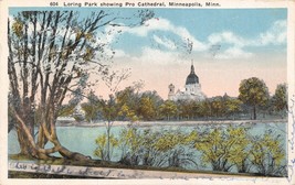Minneapolis Mn~Loring Park Showing Pro Cathedral (Not Proper Cathedral) Postcard - £3.26 GBP