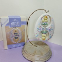 Hallmark Keepsake Easter Ornament 1993 Chick-on-a-Twirl Cake Topper MIB - $12.23