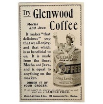 Glenwood Coffee Chas Lawrence 1897 Advertisement Victorian Java Mocha ADBN1xxx - £11.21 GBP