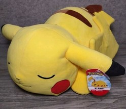 Pokemon 20” Sleeping Pikachu Soft Jumbo Large Plush Pillow Buddy NWT Please Read - £17.62 GBP