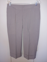 Mossimo Ladies Gray Dressy Cropped Stretch Pinstripe PANTS-4-NWOT-NICE - £10.29 GBP