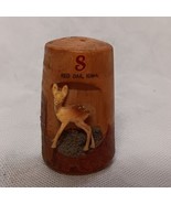 Red Oak Iowa Deer Salt Shaker Wooden Exposed Bark 2.75&quot; Tall - $7.95