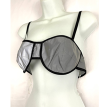 NWT Hot &amp; Delicious Reflective Bra Top Large Gray Black Women&#39;s  - £15.10 GBP