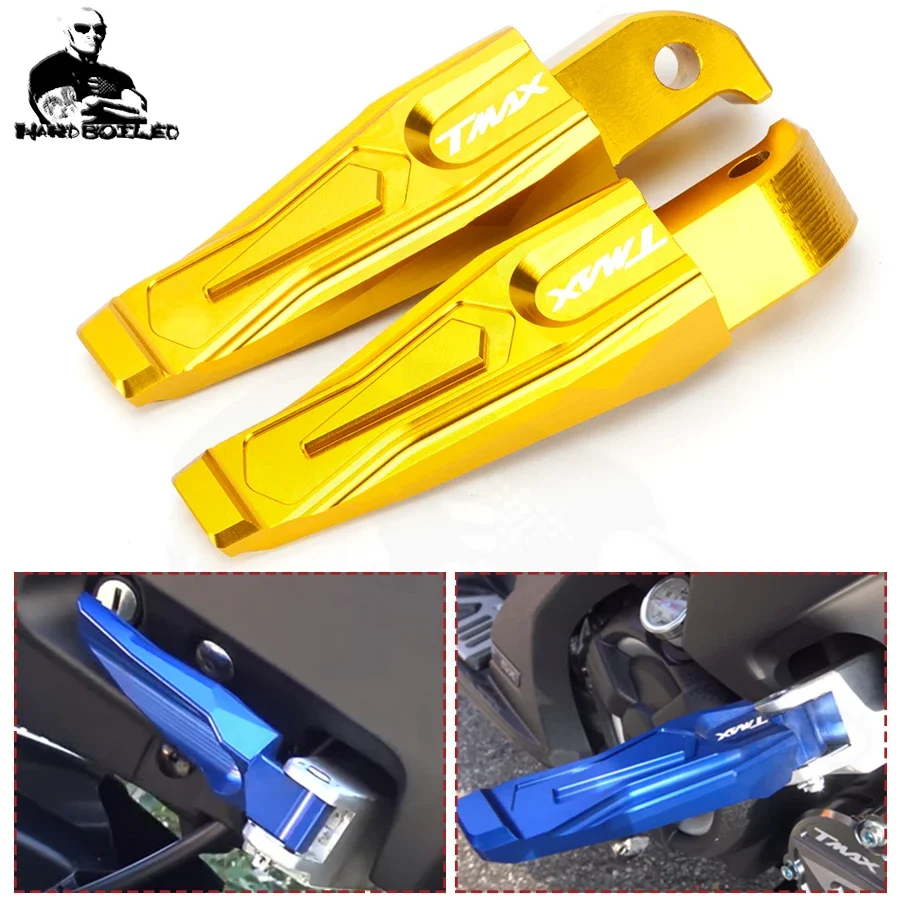 New 2PCS Footrests Foot Pegs Motorcycle Pedal Pads For Yamaha TMAX 500 530 T - £21.91 GBP