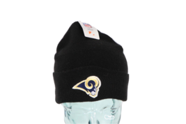 NOS Vintage St Louis Rams LA Rams Football Knit Winter Beanie Hat Cap Black - £35.57 GBP