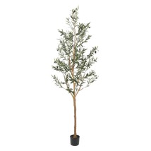 Artificial Olive Tree 7Ft(82''), Tall Faux Olive Tree Plant, Fake Potted Olive S - £133.71 GBP