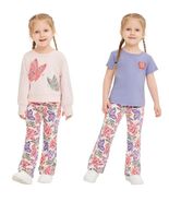 Peek Girls Boys Sweatshirt T-Shirt Flare Pants Pink Multicolor Butterflies - $59.94 CAD