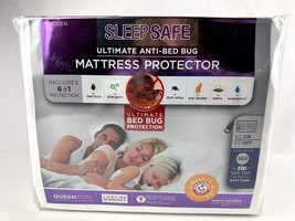 Queen Mattress Protector 360 Zip Off Top White Bed Bug Protection NEW in... - £39.34 GBP