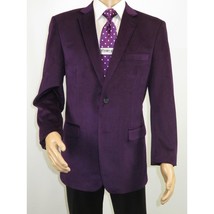 Men's Velvet Sports Coat Grammy Amy Award By BASSIRI , LEONARDI Style J1042 Plum image 7