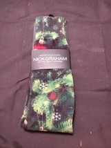 Nick Graham Premium Dress Crew Socks Christmas Ornament Tree Size 7-12 NWT Black - £5.98 GBP