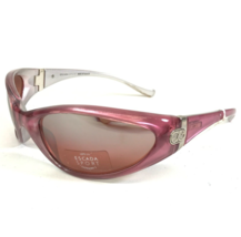 Escada Sport Sunglasses E2024 PJM/P3 Shiny Pink Silver Wrap Frames Red Lenses - £78.96 GBP