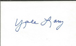 Yale Lary Signed 3x5 Index Card Lions - £15.85 GBP