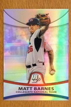 Matt Barnes 2010 Bowman Platinum Refractors PP30 376/999 Baseball Card Team USA - £1.54 GBP