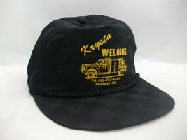 Krysta Welding Hat Vintage Black Nylon Snapback Baseball Cap - £15.65 GBP
