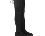 Stuart Weitzman Genna 25 City Boots Over-the-knee Black Suede Size 7 NEW - $197.95