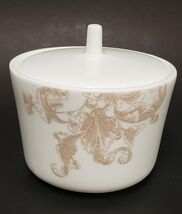 Royal Doulton "Bloom" Tan Scroll Bone China Sugar Bowl with Lid - $12.82
