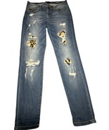 Judy Blue Jeans Leopard Print Distressed Skinny Fit JB8265MD Size 7/28 - $30.00