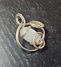 Vintage Floating Moonstone Wrapped Silver Tone Enchanted Knot Pendant - £23.73 GBP