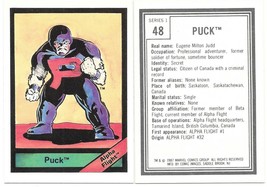 Marvel Universe Series 1 Trading Card #48 Puck 1987 Comic Images NEAR MINT - £8.38 GBP