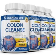 4 X Colon Cleanse Detox Herbs Pounds Lose Weight Eliminates Waste 3000mg - £34.33 GBP