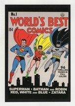World&#39;s Best Comics #1 4x5&quot; Cover Postcard 2010 DC Comics Superman Batma... - £7.78 GBP