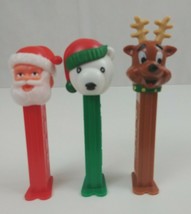 Vintage Lot of 3 Christmas Pez Dispensers Santa, Polr Bear, &amp; Reindeer - $8.72
