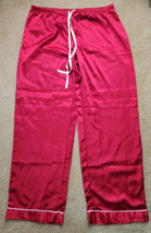 Shiny Red Satin Long PJ Pajama Sleep Lounge Pants~Sz L~Target - £12.38 GBP