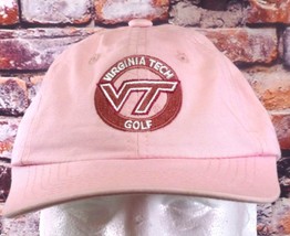 Virginia Tech Hokies Golf Hat VT Pink Adjustable Cap By Town Talk - $215.13 MXN