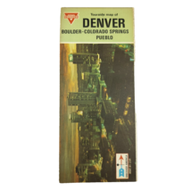 Denver Colorado Springs  Boulder Pueblo Vintage Travel Road Map Conoco 69 - $12.85