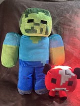 Minecraft Zombie 8” Inch Plush Figure Mattel&amp;2013 Mojang Minecraft BabyMooshrooM - £15.33 GBP