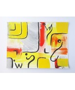 Yellow Black Red Shalom Paleo Hebrew Symbols Original Painting Acrylic o... - £9.53 GBP