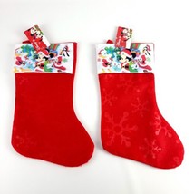 (Lot of 2) Disney Christmas Mickey Goofy &amp; Donald Felt 16&quot; Stocking - £6.40 GBP