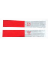 2 Reflective adhesive sticker strip Red White 11.5&quot;x2&quot; peel stick safety... - $22.11