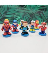 8 mini figurine vintage superhero Cake Toppers 2in MGA 2007 - $13.86